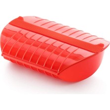 Braventa Collection Lekue Kırmızı Tahliye Tepsili Buhar Kalıbı