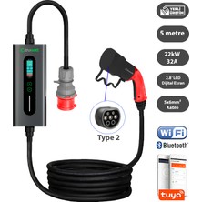 Truwatt ZTA505 Taşınabilir Elektrikli Araç Şarj Cihazı Alüminyum Kasa 32A/22KW/380V (5 Metre)