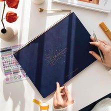Braventa Collection Süresiz Haftalık Spiralli Masaüstü Planlayıcı 24X34 cm - Desk Planner Lacivert