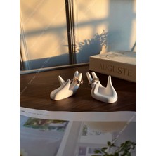 Elmessa 2li Dekoratif Çok Amaçlı Takı Tabağı,yüzük Standı VERNIKLI(8X5CM)