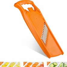 Braventa Collection Börner Wave-Waffle Powerline Crinkle Cut Vegetable Slicer (Turuncu) • Sebzeler Için Dalgalı Mandolin