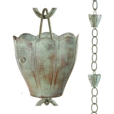 Braventa Collection Good Directions 491V1-8 Çiğdem Yağmur Zinciri, 8-1/2 Ayak Uzunluğunda, Büyük BARDAKLAR,%100 Mavi Ver