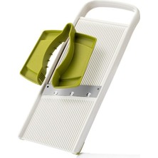 Braventa Collection 4 Kademeli Mandolin Doğrayıcı – Meyve ve Sebze Dilimleyici, Ayarlanabilir Kesim Kalınlığı, Tutma Sap