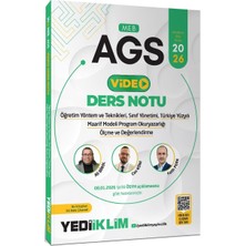 Yediiklim Yayınları Yediiklim 2026 Meb Ags Öyt Sınıf Yönetimi Tymm Program Okuryazarlığı Ölçme ve Değerlendirme Video Anlatımlı Ders Notu