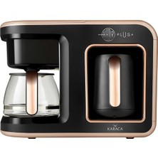 Braventa Collection Hatır 2 In 1 Kahve Makinesi, Türk Kahvesi Makinesi, Filtre Kahve Makinesi, Rosie Brown