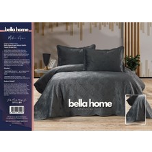 Bella Home Arzen Nakışlı Kadife Çift Kişilik Yatak Örtüsü Seti - 250X260 cm