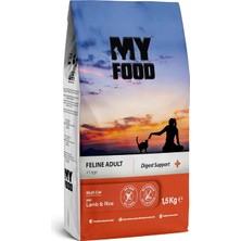 Braventa Collection Myfood Sindirim Destekli Kuzu ve Pirinçli Yetişkin Kedi Maması 1,5 kg