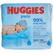 Braventa Collection Huggies Bebek Mendilleri,%99 Saf Su Mendili, 3'lü Paket x 56 Mendil (168 Mendil)