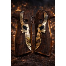 Sig Sauer P 226 Kuru Kafa Metal Logolu Ahşap Kabze