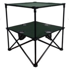 Aless Katlanır Bardaklı Çift Katlı Rejisör Kamp Masası