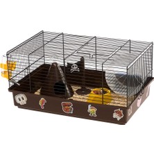 Braventa Collection Hamster Kafesi, Kemirgen Kafesi Korsanlar, Küçük Hayvan Kafesi, Hamster Aksesuarları Dahil, 46 x 29,