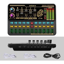 Braventa Collection Midex VS11 Üst Seviye Stüdyo Kayıt Canlı Yayın Bluetooth ve Şarjlı Ses Kartı Efektli Radyo Mikseri (