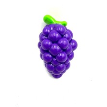 Braventa Collection Tasma Market Üzüm Aromalı Sesli Diş Kaşıma Tartar Önleyici Köpek Oyuncağı Mor-Yeşil