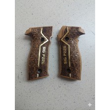 Sig Sauer P 226 Kabze Lazer Işlemeli Ahşap Logolu