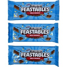 Mr Beast Feastables Milk Crunch - Pirinç Patlaklı Sütlü Çikolata 60 gr (3 Adet)