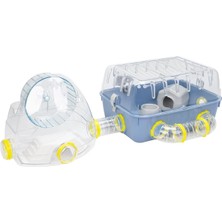 Braventa Collection Ferplast Combi Hamster Kafesi, 2 Kemirgen Kafesi, Küçük Hayvan Kafesi, Hamster Aksesuarı Dahil, 79 x