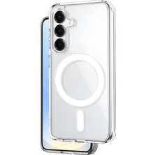 Braventa Collection S25 Için Magsafe Aksesuarlarıyla Uyumlu Şok Emici Silikon Kenarlı Sararma Önleyici Arkası Sert Parma