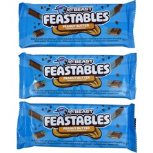 Mr Beast Feastables Peanut Butter - Fıstık Ezmeli Sütlü Çikolata (3 Adet)