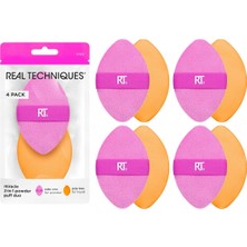 Braventa Collection 4 Paket Mucize 2'si 1 Arada Puflar, Çift Taraflı Makyaj Karıştırma Pufu, Tersinir Elastik Bant, Hass