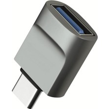 Braventa Collection USB 3. 2.0 To Type C Cep Telefonu Otg Çevirici (Type C Yi USB Girişine Dönüştürücü Aparat) (1, Gri)