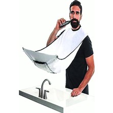 Braventa Collection Sakal Traş Önlüğü, Standart Sakal Kesme Örtüsü Berber/kuaför Önlüğü Beyaz Tela Kumaş Çok Amaçlı Vant