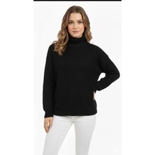 Modabella Kadın Siyah Boğazlı Kazak