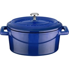 Braventa Collection Lava Metal Oval Mini Tencere, Mavi