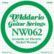 Braventa Collection Daddario NW062 Elektro ve Akustik Tek Tel, 5li Paket, (Kalin Mi),
