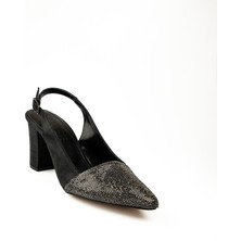 Babalı 172 Siyah Taşlı Topuklu Abiye Kadın Ayakkabı