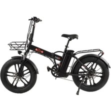 Alba Fold F Premıum Elektrikli Bisiklet 48W 10 Ah (480WH) Batarya Kalın Lastik Gaz Kollu,