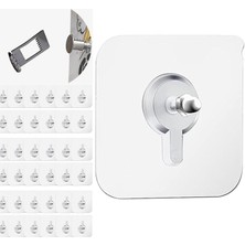 Braventa Collection Yapışkanlı Vida Şeffaf Duvara Monte Vida Kancaları, Iz Bırakmayan Asma Çivi Kancaları Tutucular Vida