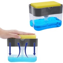 Braventa Collection Buffer® Ikisi Bir Arada Basmalı Pratik Sıvı Sabunluk Pompası ve Bulaşık Yıkama Süngeri Haznesi