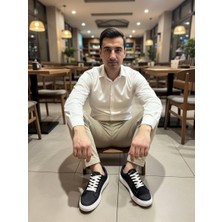 Crybrands Gerçek Deri Loccomotive Model H1YPMNÇ Erkek Deri Sneaker