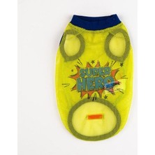 Braventa Collection Pawstar Süper Hero Kedi Köpek Tişörtü - Kedi Köpek Kıyafeti Large