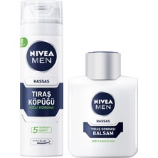 Braventa Collection Nıvea Men Erkek Hassas Tıraş Köpüğü 200ML ve Tıraş Sonrası Balsam Hassas 100 Ml, Hassas Ciltlere Öze