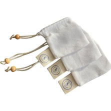 Braventa Collection Yeniden Kullanılabilir Kumaş Çay Kesesi, 3 ADET,%100 Ağartılmamış Ham Pamuk