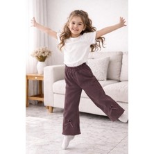 Noveram Kids Esnek Ribana Kumaş Fiyonk Detaylı Kız Çocuk Pijama