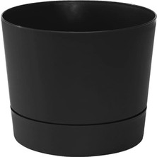 Braventa Collection Root & Vessel Majestic Orta Yüzyıl Modern Düşük Profil Silindir Saksı, , 21,5 cm