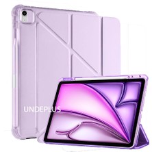 Braventa Collection iPad 11.nesil A16 11INÇ/10.NESIL 10.9inç ile Uyumlu Kılıf Kalem Bölmeli Trifolding Case Lila