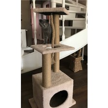 Feyza Design Renkli ve Eğlenceli Kedi Tırmalama ve Oyun Platformu Seti