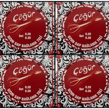 Braventa Collection Çöğür Uzun Sap Bağlama Saz Teli 0.20 4 Adet Tam Takım Tel + Her Takım Tel Için 2 Tezene (4 Adet Takı