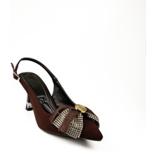 Babalı 350 Kahverengi Topuklu Abiye Kadın Ayakkabı