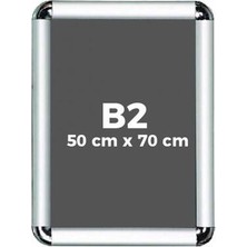 OfisDS B2 50X70 cm Rondo Köşe Aç Kapa Çerçeve – Üst Alüminyum Alt Plastik