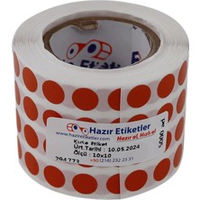 Braventa Collection , Hazır Al Kuşe Rulo Renkli Zemin Baskılı, 10MM Çap, 5000 Adet, 5'li Yan Yana (Turuncu)