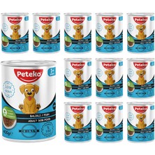 Braventa Collection Peteko Yetişkin Köpek Balıklı ve Jöleli Konserve Mama 400 gr x 12 Adet