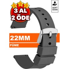 Trendburada Fossil-Welder-Wesse-Casio-Armani-Omega-Seiko-Tissot Saat Uyumlu 22mm Silikon Saat Kordonu Kayışı MR1