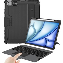 Braventa Collection Nillkin iPad Air 13" (M3 2025/M2 2024), 12.9" (6./5./4. /3. Nesil) Sağlam Kılıf Çıkarılabilir Klavye
