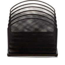 Reader Meshclıne5-Blk Eğik Izgara, Kaydırılmış Çalışma Masası Düzenleyici, Ofis Saklama, Kağıt Ayırıcı, Uzun Ömürlü Ayırıcı Duvarlar, Belge ve Dosya Tutucu, Siyah 5 Bölüm