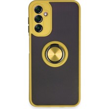 SHC4200 Galaxy A14 4g Kılıf Montreal Yüzüklü Silikon Kapak - Sarı