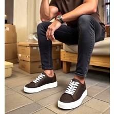 Crybrands Gerçek Deri Loccomotive Model H1YPMNÇ Erkek Deri Sneaker